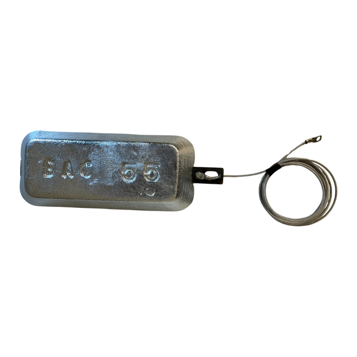 Anodo de zinc 4.2kg/9.26lb, cable de 3m (3 mm), 316L, rfender5