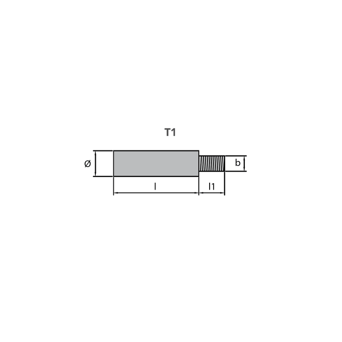 Magnesiumanod Volvo Penta pencil anode Ø26 L.44, 3/8" UNC VP823661 , endast magnesium - AnodeFactory