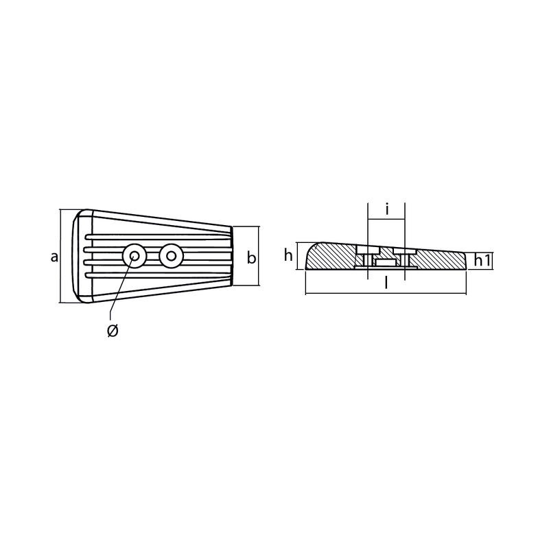 Anode en zinc Anode moteur Volvo Penta, VP 3888814, 1.197KG, R800733bis