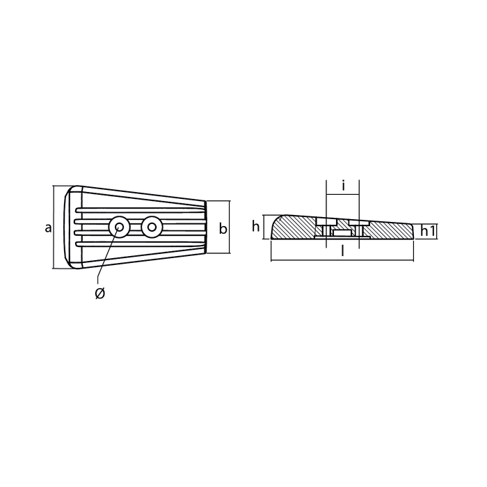 Ánodo de zinc para motores Volvo Penta, VP 3888814, 1,197 kg, R800733bis