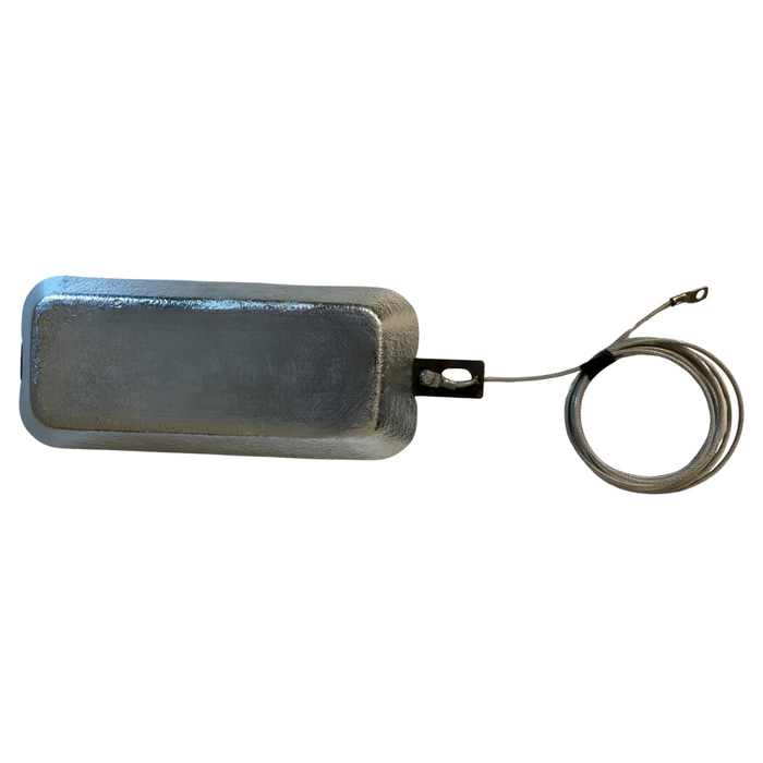 Anodo de zinc 4.2kg/9.26lb, cable de 3m (3 mm), 316L, rfender5