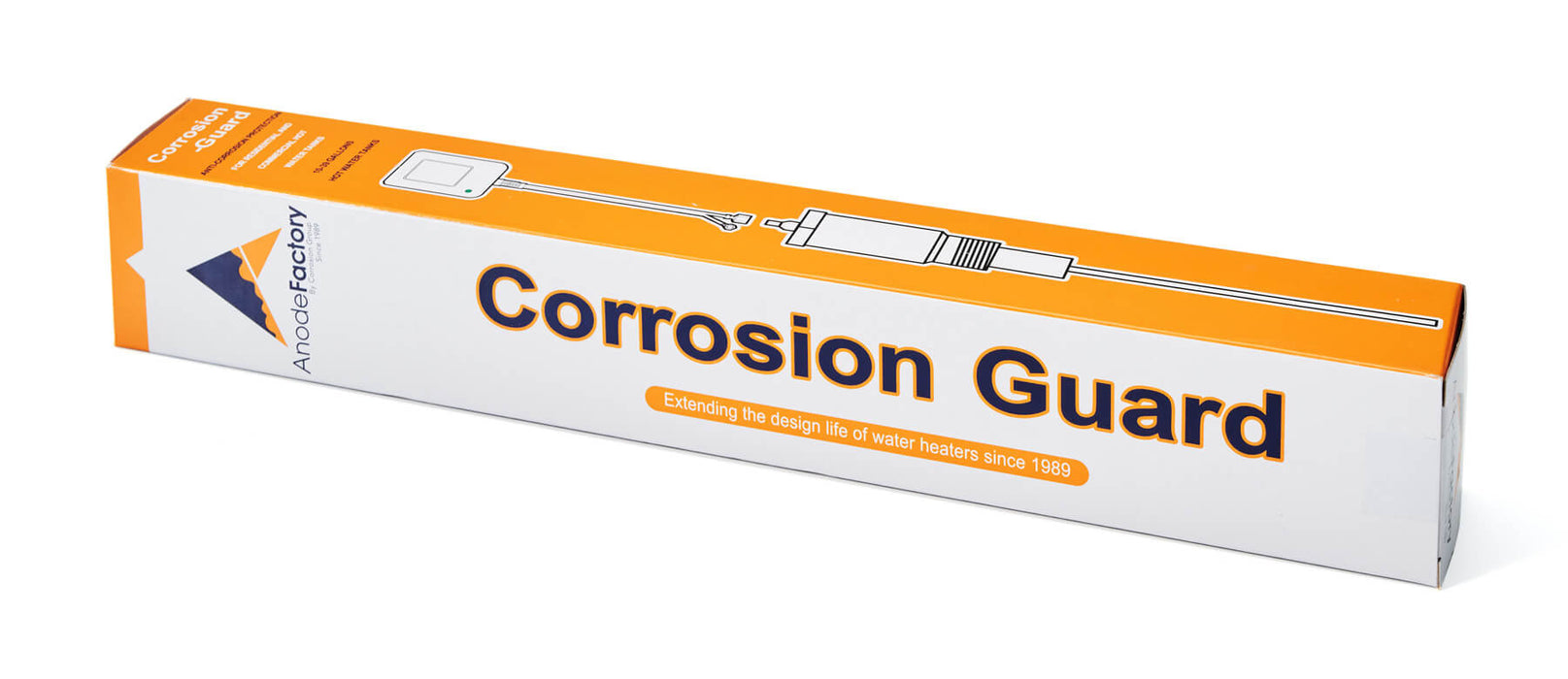 Corrosion Guard - Tie anode à puissance universelle pour chauffe-eau, 150-340 litres, correspond à n'importe quelle marque. Adaptateur EU
