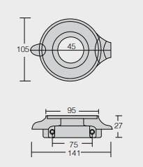 Ritning på Zinkanod Volvo Penta, motoranod, VP3888305, R800734, 1.460KG - AnodeFactory