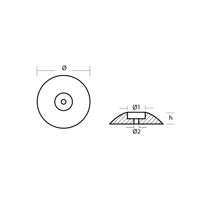 Aluminiumanod roder - Ø=110mm, 0.27KG - AnodeFactory