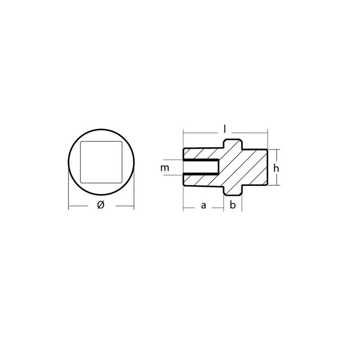 Yamaha vevhus cylinder anod, för 75-350 HP,  67F-11325-01 / 67F113250100